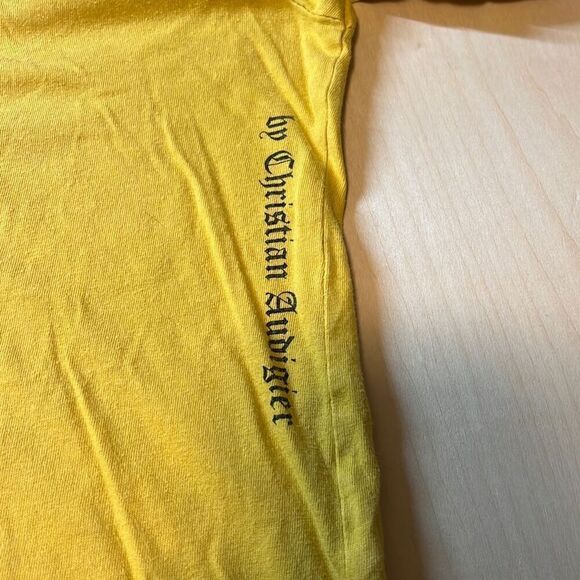 Ed Hardy T-Shirt Yellow With Tiger Graphic‎ Tee Short Sleeve Crew Mens XXLarge - Picture 4 of 7